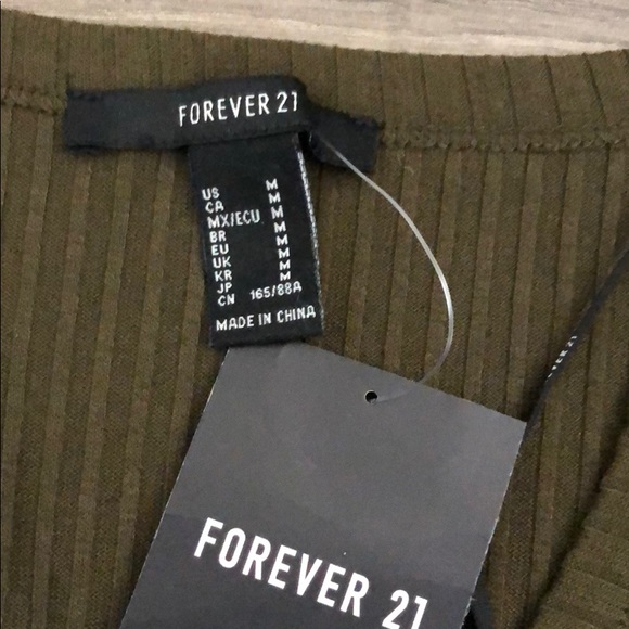 Forever 21 green Ribbed BodyCon - Picture 3 of 3